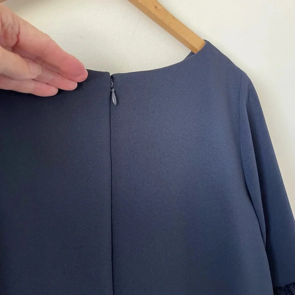 Tahari ASL Feather Time 3/4 Sleeve Dress black tie mother of the bride luxury - Picture 8 of 12